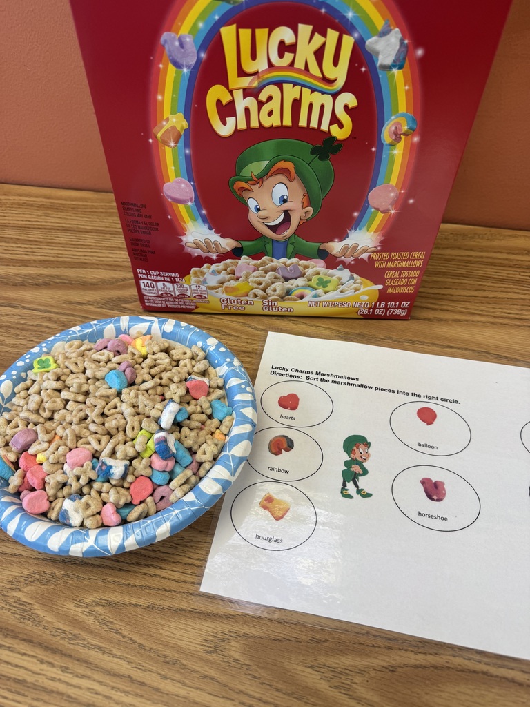 🍀 Lucky Charms + Math = A little St. Patrick’s Day magic in 2nd grade! 🍀  Today our 2nd graders practiced their graphing skills using Lucky Charms cereal! First, students sorted the marshmallows by shape and color, then created graphs to show how many of each they found. 📊  We talked about which marshmallow had the most, the least, and compared our data with our friends. The best part? After all that hard work… they got to enjoy their math manipulatives! 😄  Hands-on learning makes math extra sweet. Happy St. Patrick’s Day from our lucky little learners! 🌈✨