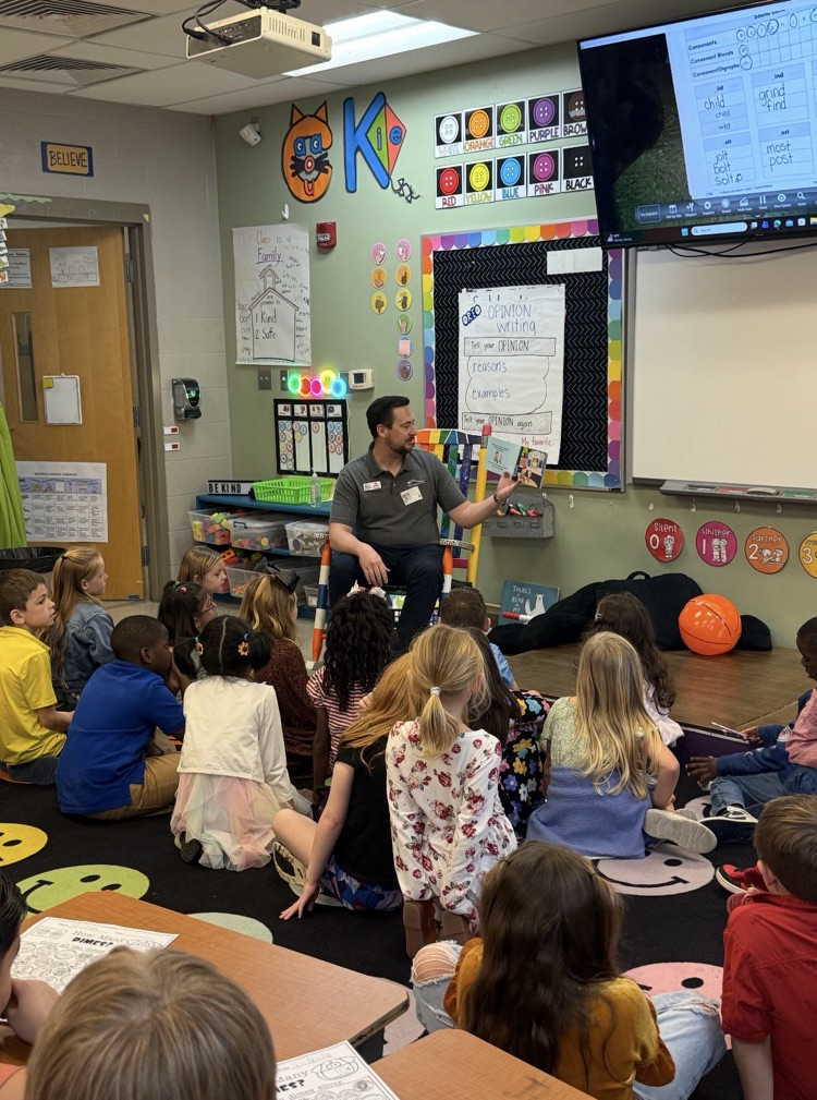 Old post I meant to send 👀   Thank you so much to First Service Bank for gifting every single first grader their very own book to take home!  