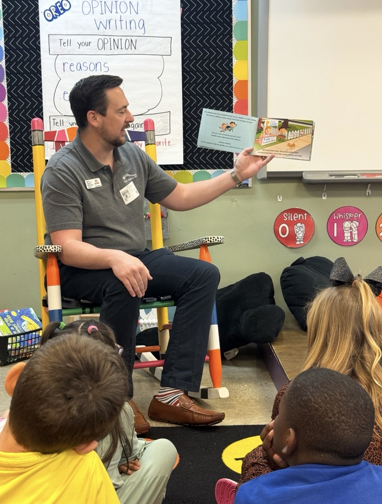 Old post I meant to send 👀   Thank you so much to First Service Bank for gifting every single first grader their very own book to take home!  