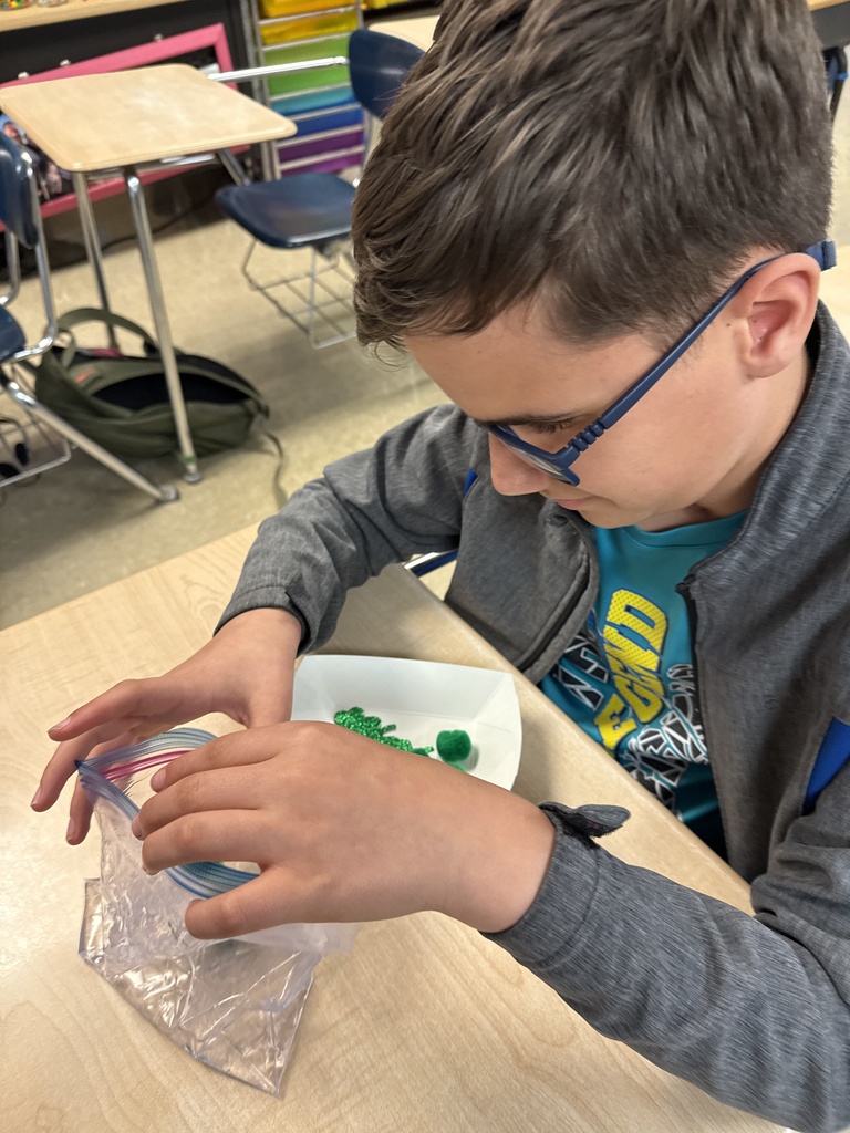 students making a sensory bag