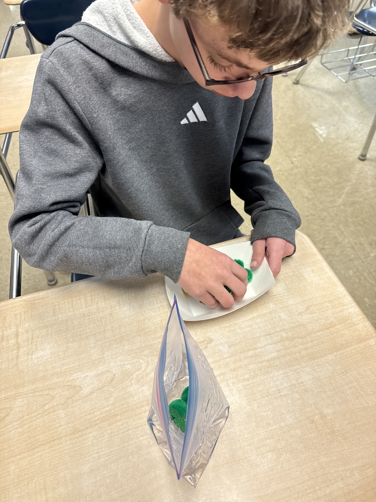 students making a sensory bag