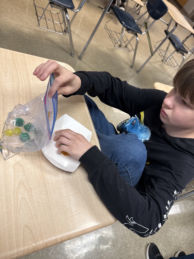students making a sensory bag