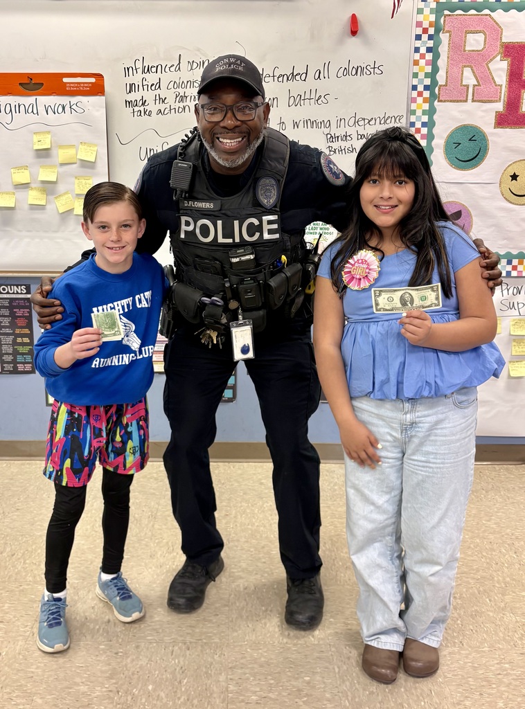 Not only does officer Flowers keep us safe, he motivates us to be our best. He is reliable, hard working and trustworthy, just like these students from Mrs. Russell’s class.