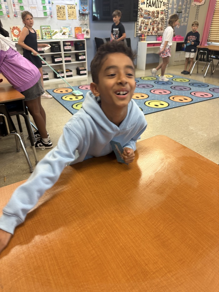 Mrs. Kingsbury’s class earned scratch off tickets for their great behavior and positive attitudes!  They were not elated when their ‘prize’ was cleaning the room! 😆 #AprilFools