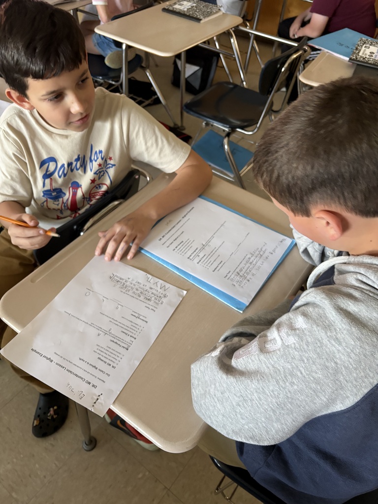 5th Grade students working on writing counterclaims in class