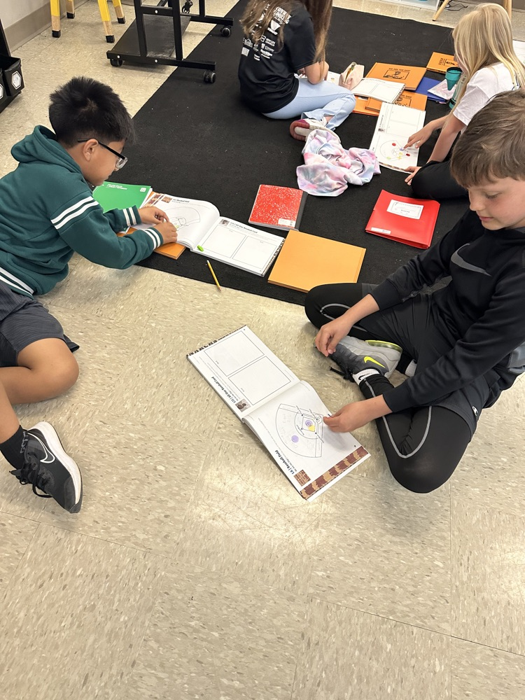 We “played” baseball in Mrs. Rogoff’s classroom using bingo pieces and field diagrams. Students practiced working together and sequencing. 