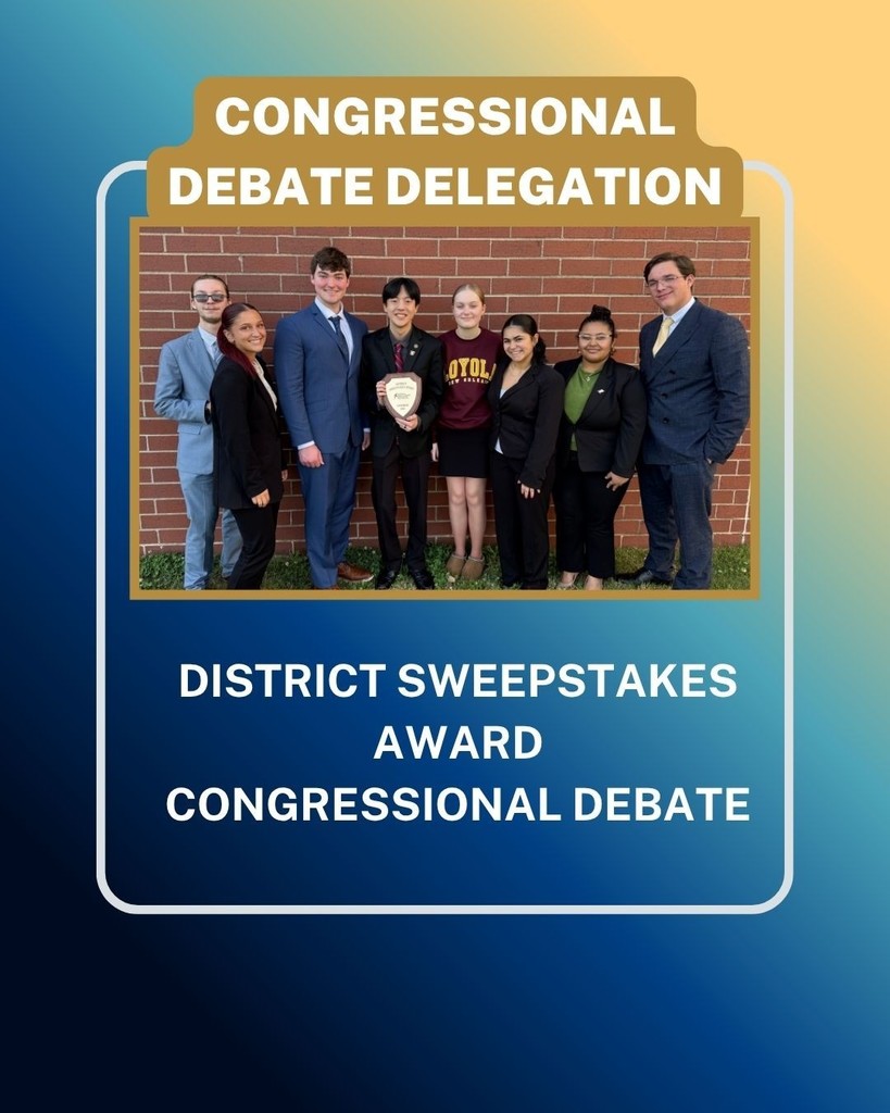 Congratulations to CHS Seniors Ian Lee-Kim and Addison Choate for qualifying to represent Arkansas at the National Speech & Debate’s NATIONAL TOURNAMENT this June in Richmond, Virginia.   Ian will compete in Congressional Debate- House. Only 6 students were selected to represent Arkansas in Congressional Debate- House.  Ian is a 2-year NSDA National Tournament Qualifier. Ian was selected to represent Arkansas in Original Oratory at the 2025 tournament.    Addison will compete in Informative Speaking. Only 2 students were selected to represent Arkansas in Informative Speaking. Addison traveled to the NSDA National Tournament in 2025 and competed in the supplemental event of Expository Speaking.   Katharine Welky was selected as 1st Alternate in Congressional Debate- Senate.  Annabel Champlin was selected as 2nd Alternate in Dramatic Interpretation.   Our entire Congressional Debate delegation was awarded the District Sweepstakes Award in Congressional Debate! This is the first time in our team history to have the highest scoring delegation. Members of our delegation were: Katharine Welky and Landon Harvey in the Senate. Ian Lee-Kim, Roseli Pineda, Amelia Garrett, Milina Michel, Hugh Lamey, and Dylan Simmons in the House.   The CHS Speech & Debate Team is coached by Mrs. Casey Griffith. 