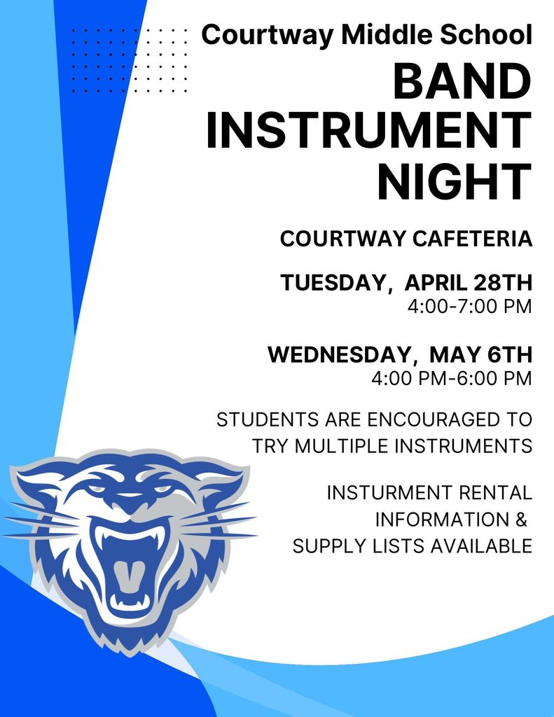 Band Instrument Night Informational Flyer