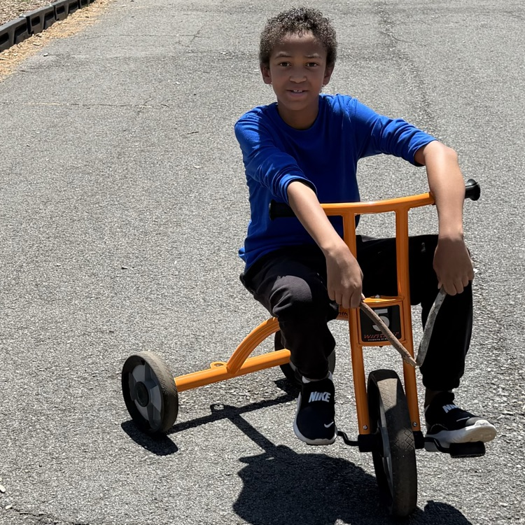 riding a bike
