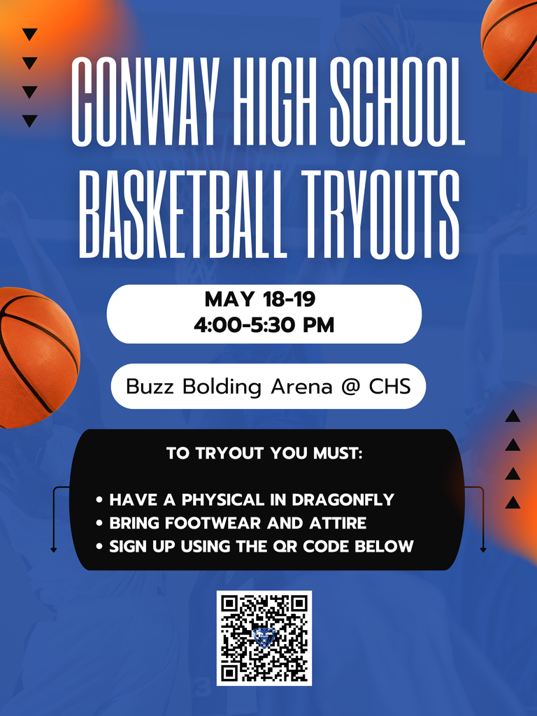 Information for basketball tryouts.