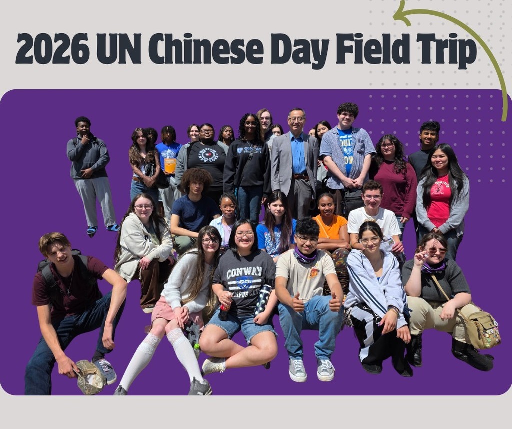 Last week, students from Mrs. Chen's Chinese classes visited the University of Central Arkansas to celebrate UN Chinese Language Day! 🚌 They had the opportunity to connect with Chinese professors and CHS alumni who are now majoring in Chinese at UCA. Highlights of the visit included playing fun Chinese games with college students, exploring the Arkansas Chinese Heritage Project, and enjoying a delicious Chinese lunch provided by the UCA Center for Asian Languages and Cultures. It was a wonderful day of language learning, cultural exchange, and inspiration for students exploring Chinese language and culture!✨🏮