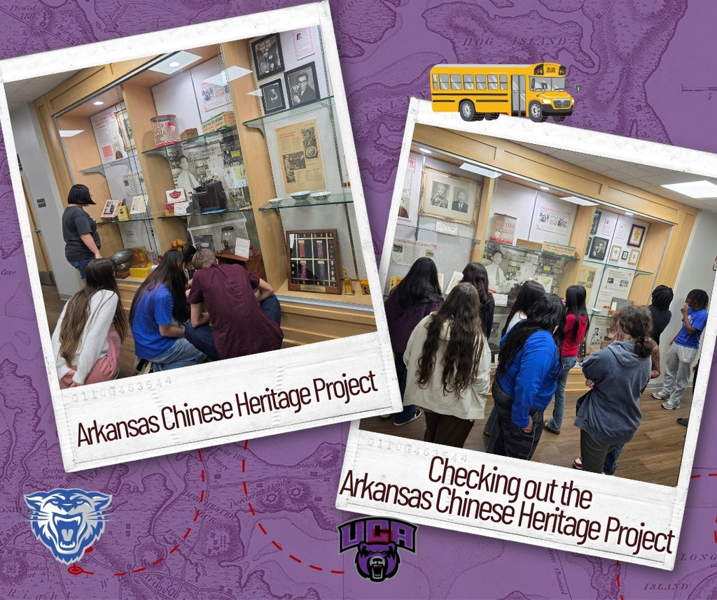 Last week, students from Mrs. Chen's Chinese classes visited the University of Central Arkansas to celebrate UN Chinese Language Day! 🚌 They had the opportunity to connect with Chinese professors and CHS alumni who are now majoring in Chinese at UCA. Highlights of the visit included playing fun Chinese games with college students, exploring the Arkansas Chinese Heritage Project, and enjoying a delicious Chinese lunch provided by the UCA Center for Asian Languages and Cultures. It was a wonderful day of language learning, cultural exchange, and inspiration for students exploring Chinese language and culture!✨🏮