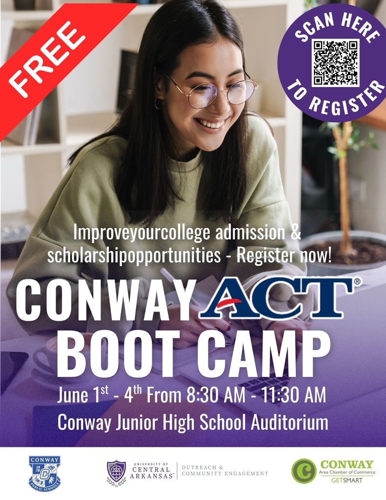 Free Conway ACT boot camp June 1st through 4th.