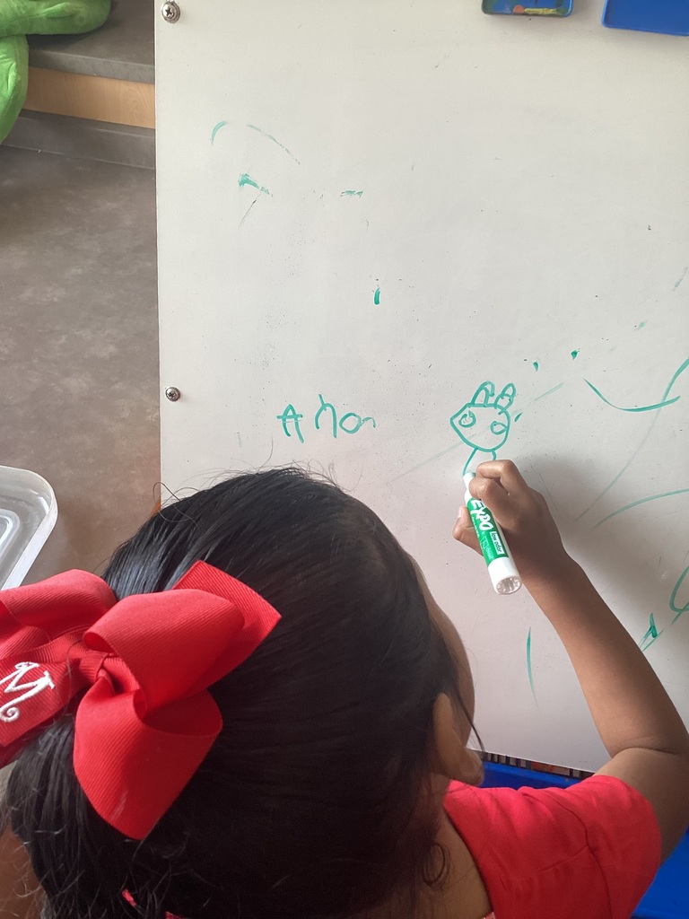 child writing
