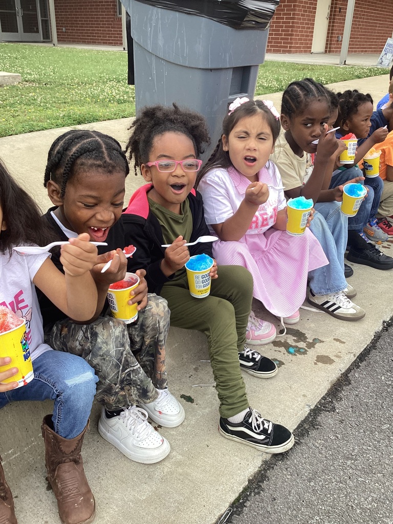 children enjoying snow cones form Kona Ice