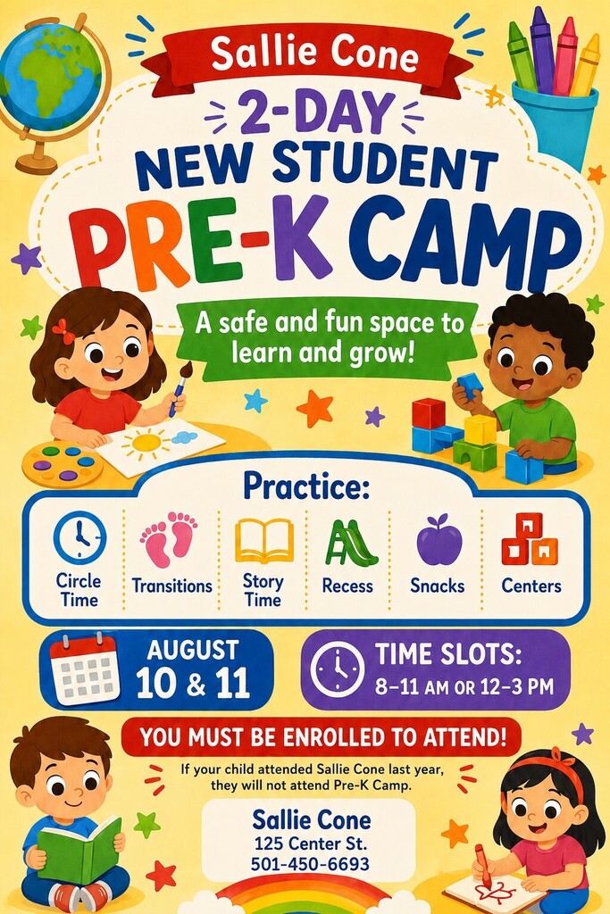 Pre-K camp flyer