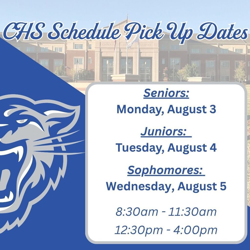 CHS Schedule pick up dates