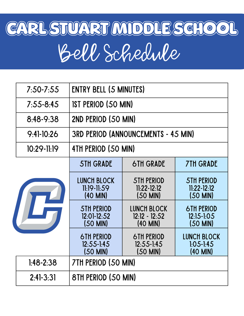 bell schedule