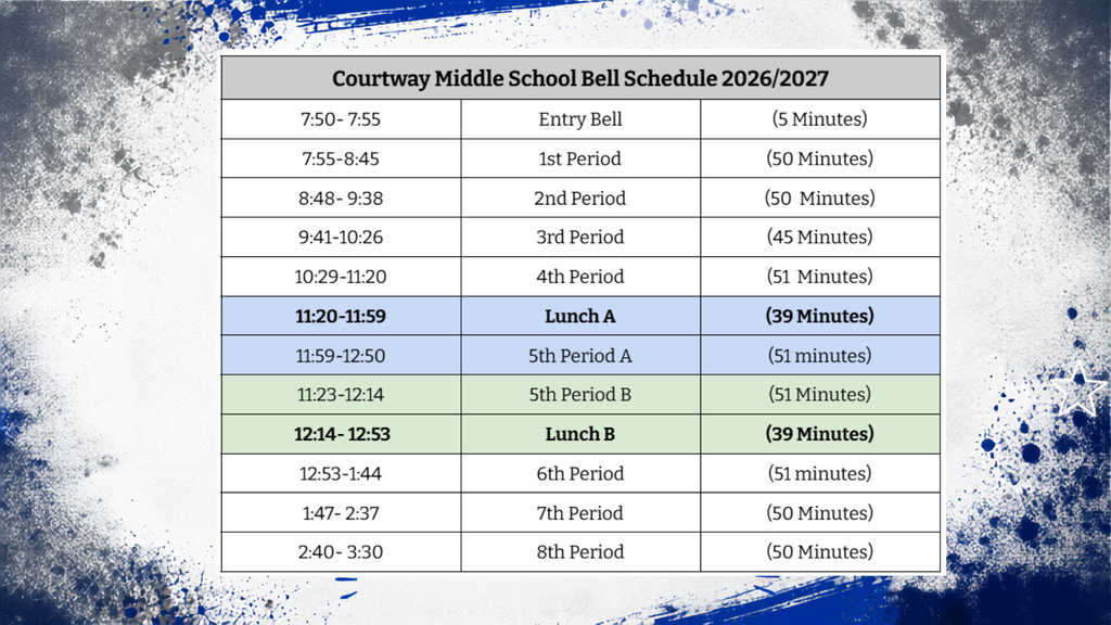 CMS Bell Schedule 2026-2027