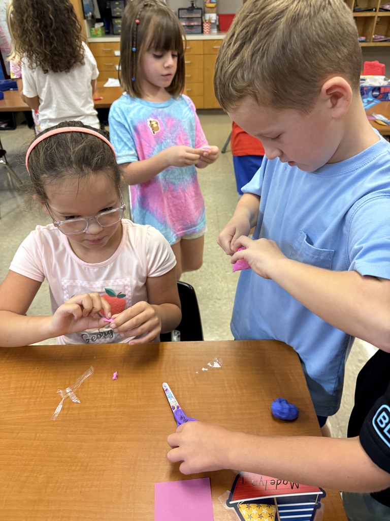 After reading Alma and the Worry Stone- we talked about things we were worried about on our first day of school. Then, we made our own worry stone.