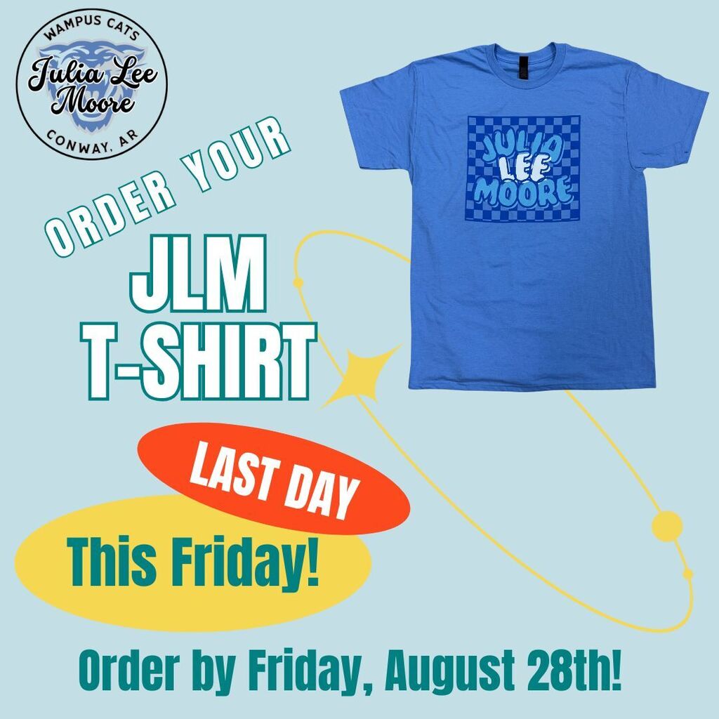 Order your JLM T-shirt! Last day is this Friday, August 28th