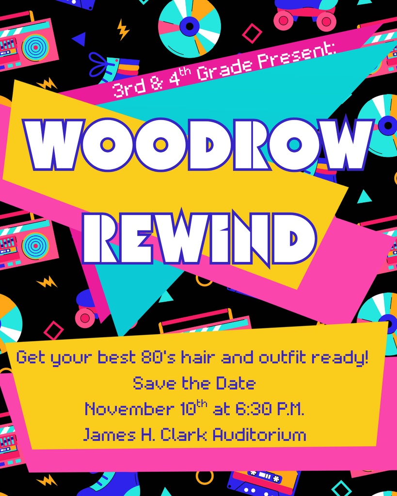 Our 3rd & 4th grade musical is going to be TOTALLY RAD! Save the Date and be watching for more information to come!