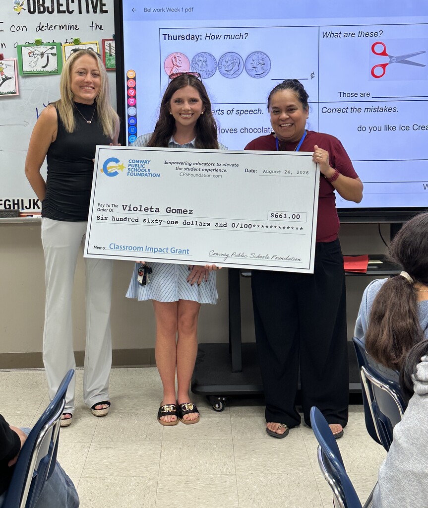 CPSF Representatives and Mrs. Gomez with her CPSF grant check