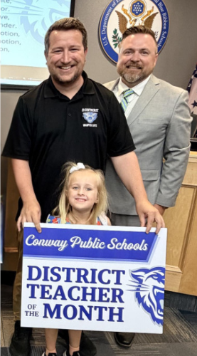 Mr. DeStefano (District Teacher of the Month) and Mr. Kelly