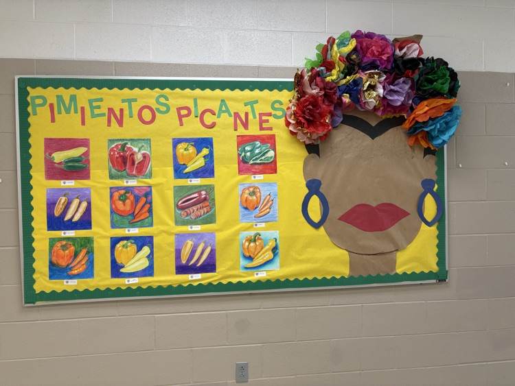 Hispanic heritage bulletin and art work