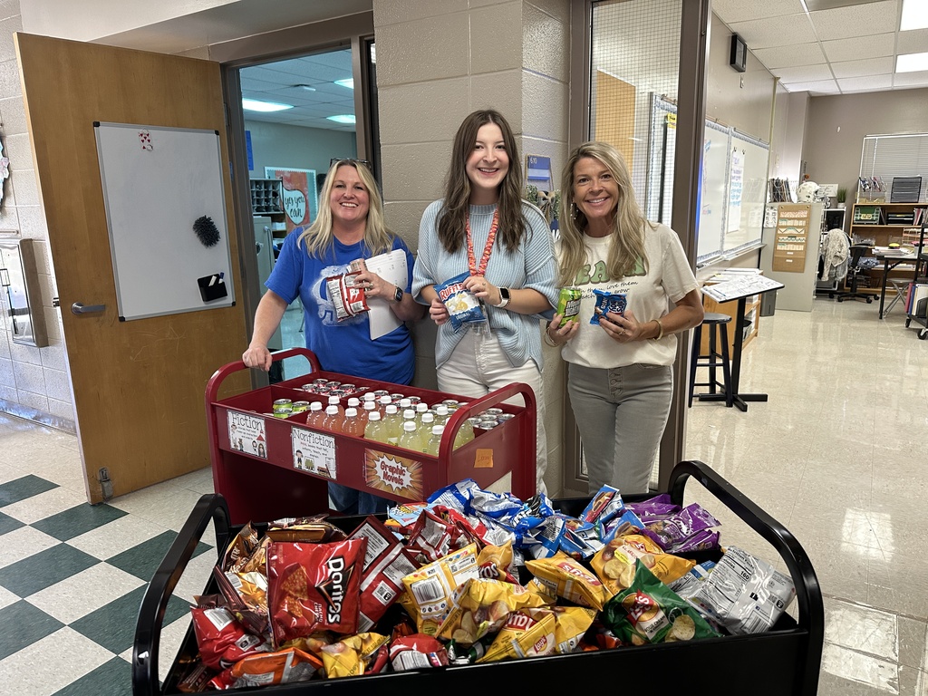 Teachers with Friday snacks and drinks provided by Century 21