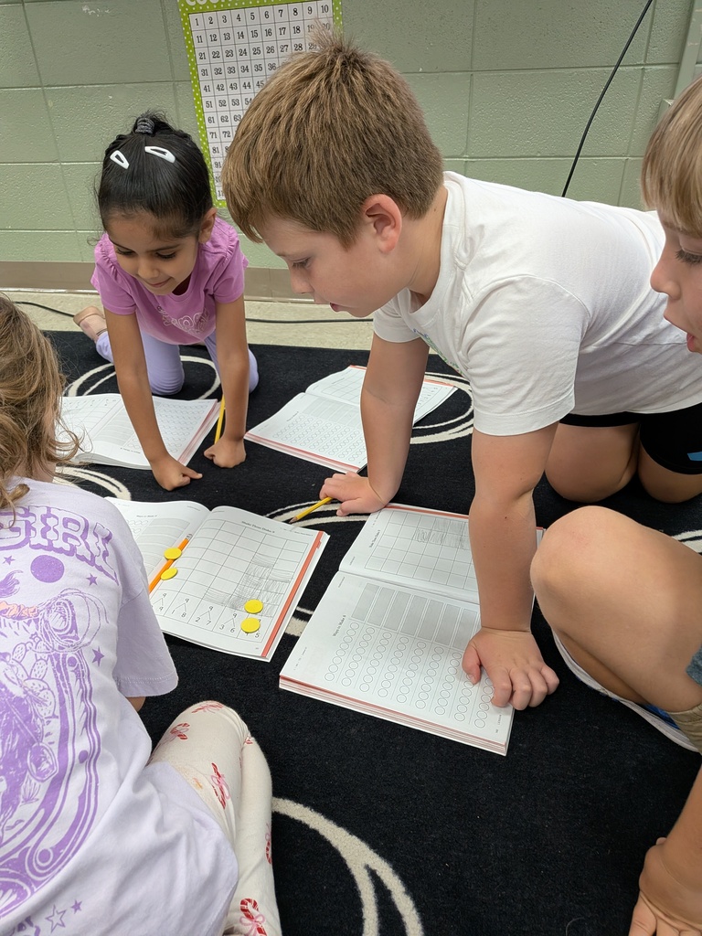 First grade using 2 color disks to make number bonds totaling 9.