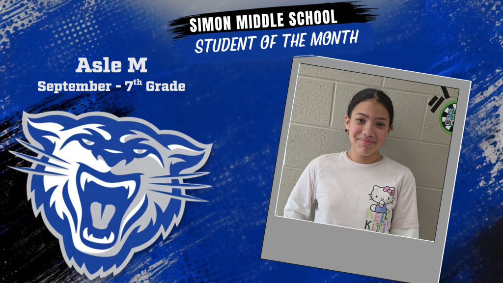 7th Grade student of the month - Simon Middle School - Wampus Cat