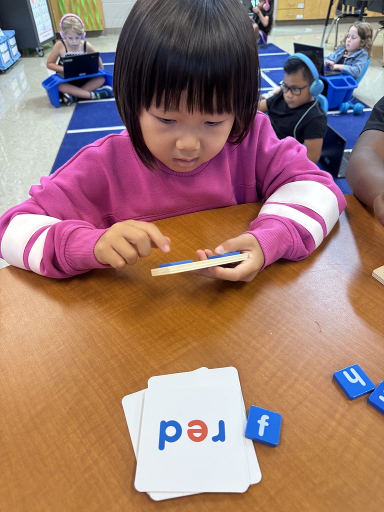 W.I.N. time in Kindergarten! Our kinders are working hard on reading CVC words and building those early reading skills one word at a time!