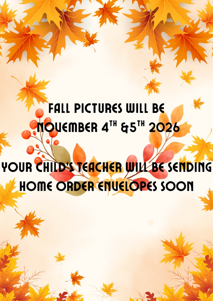 flyer describing when fall pictures will be for Sallie Cone Preschool