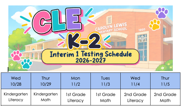 K-2 Interim Testing Schedule