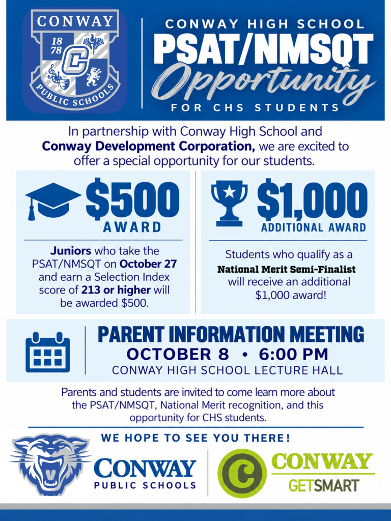 Information about the PSAT/NMSQT opportunity for students.