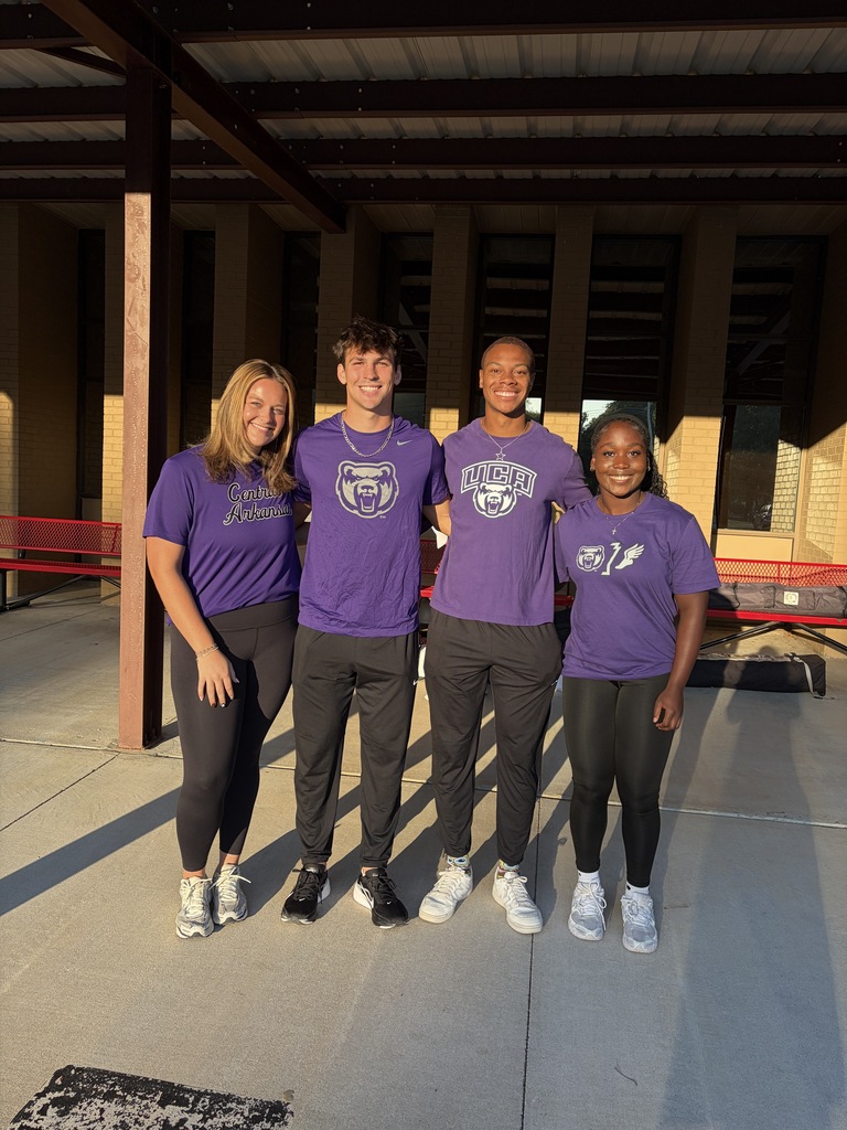 uca track team and Conway volley ball team opening car doors