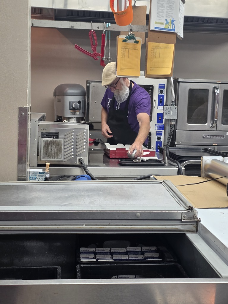 Food Service Worker prepping lunch, serving lunch.