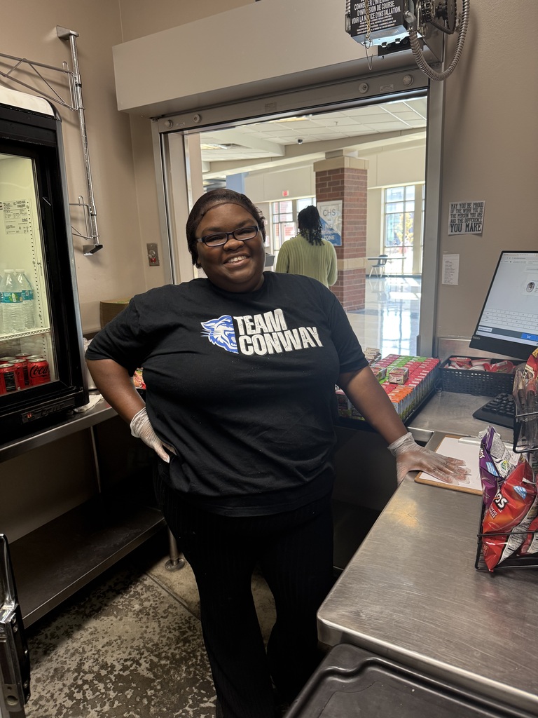 Food service worker smiling at camera