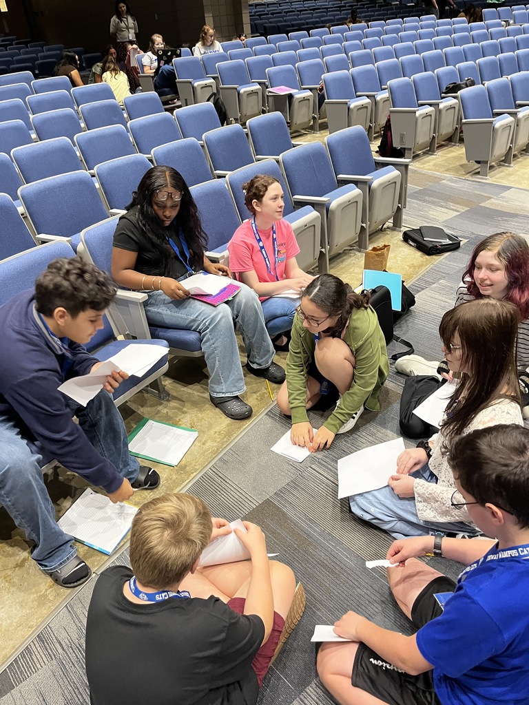 Yearbook students participating in workshop activities