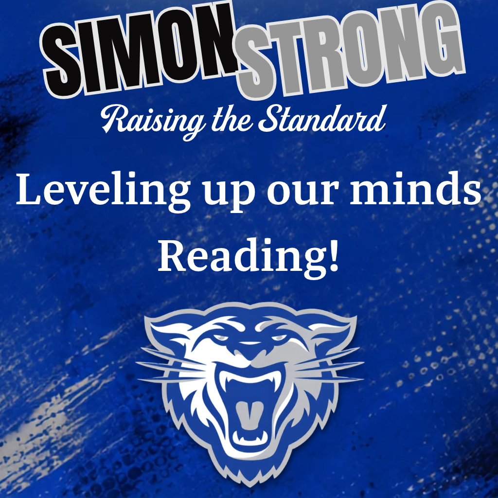 Simon Middle School - Taising the Standard - Leveling up our minds Reading - Wampus Cat Head