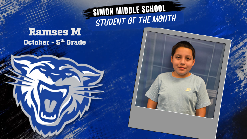 Ramses M - October Simon 5th Grade Student of the Month