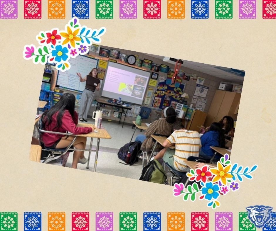 visitor speaking with the class