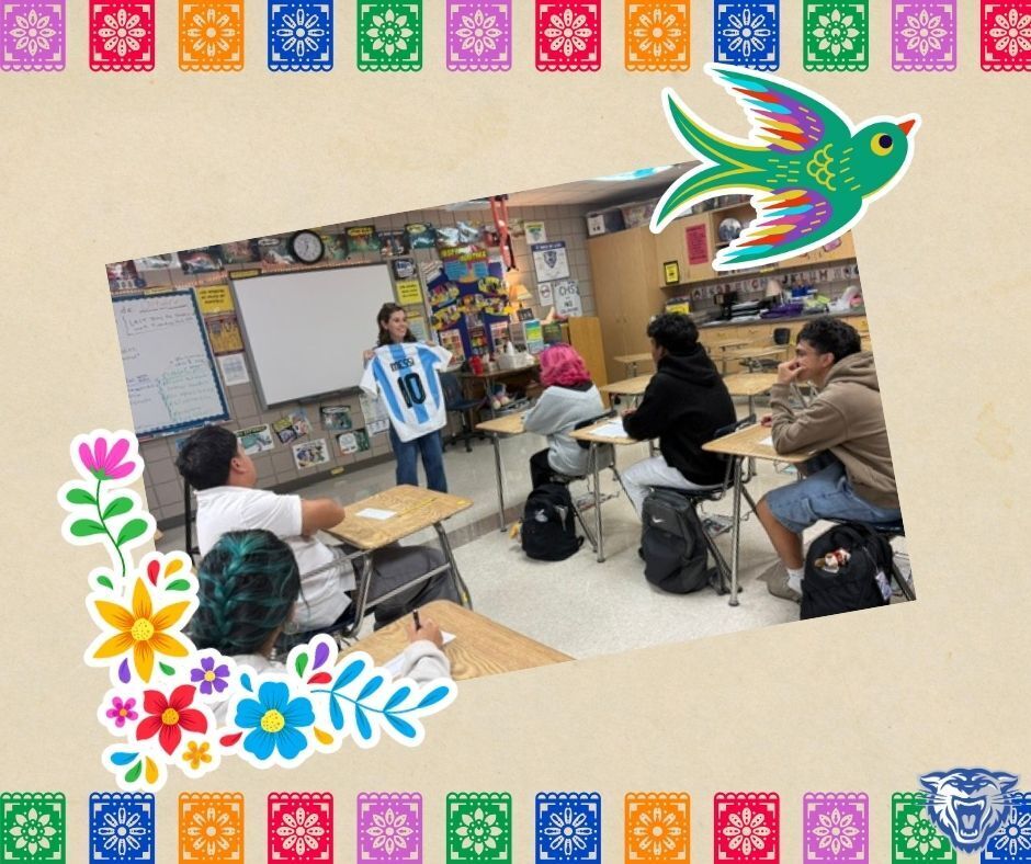 visitor speaking with the class
