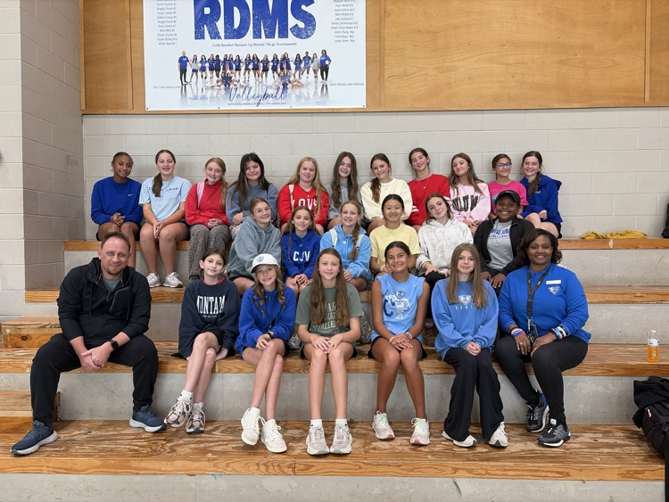 Ruth Doyle volleyball girls are excited about earning a school banner for their 14- 1 regular season. Way to go ladies. Keep shining!