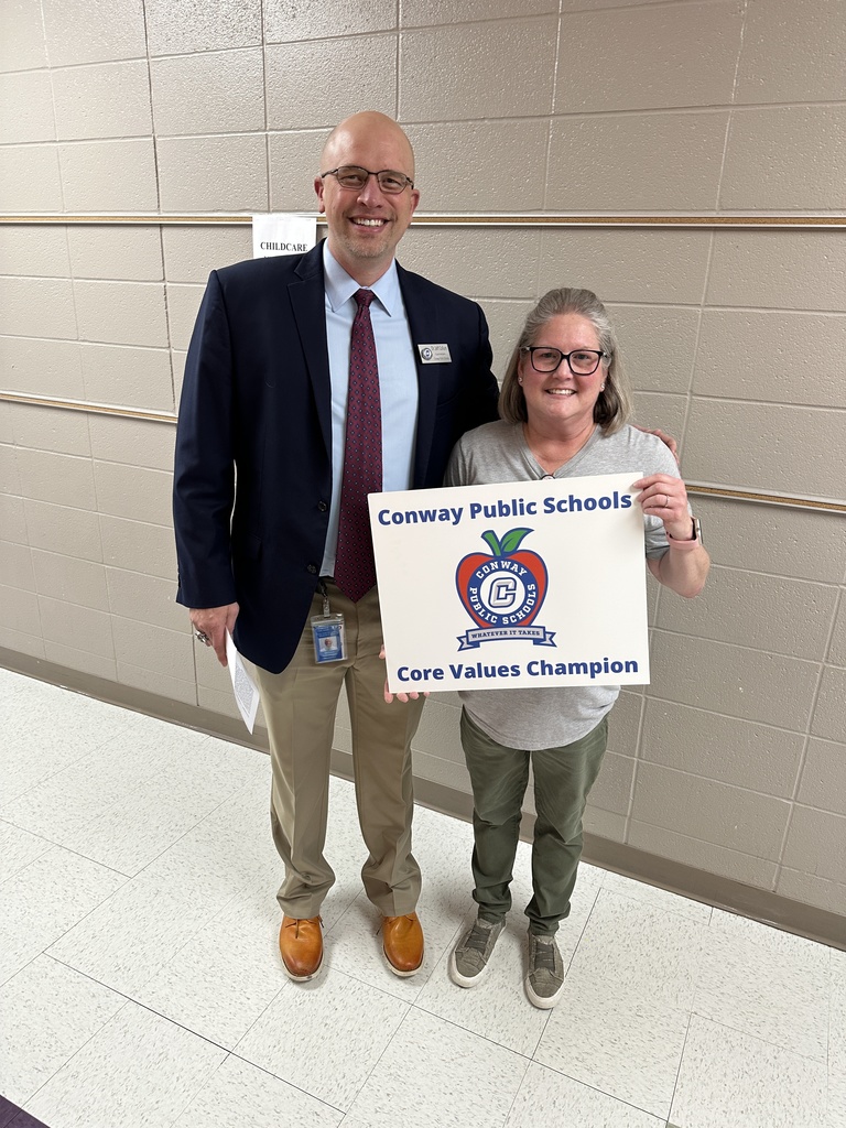 Amy Hubbard Core Value Champion with Dr. Jeff Collum