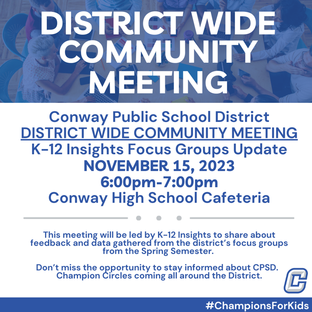 District Wide Community Meeting November 15, 2023 6-7pm