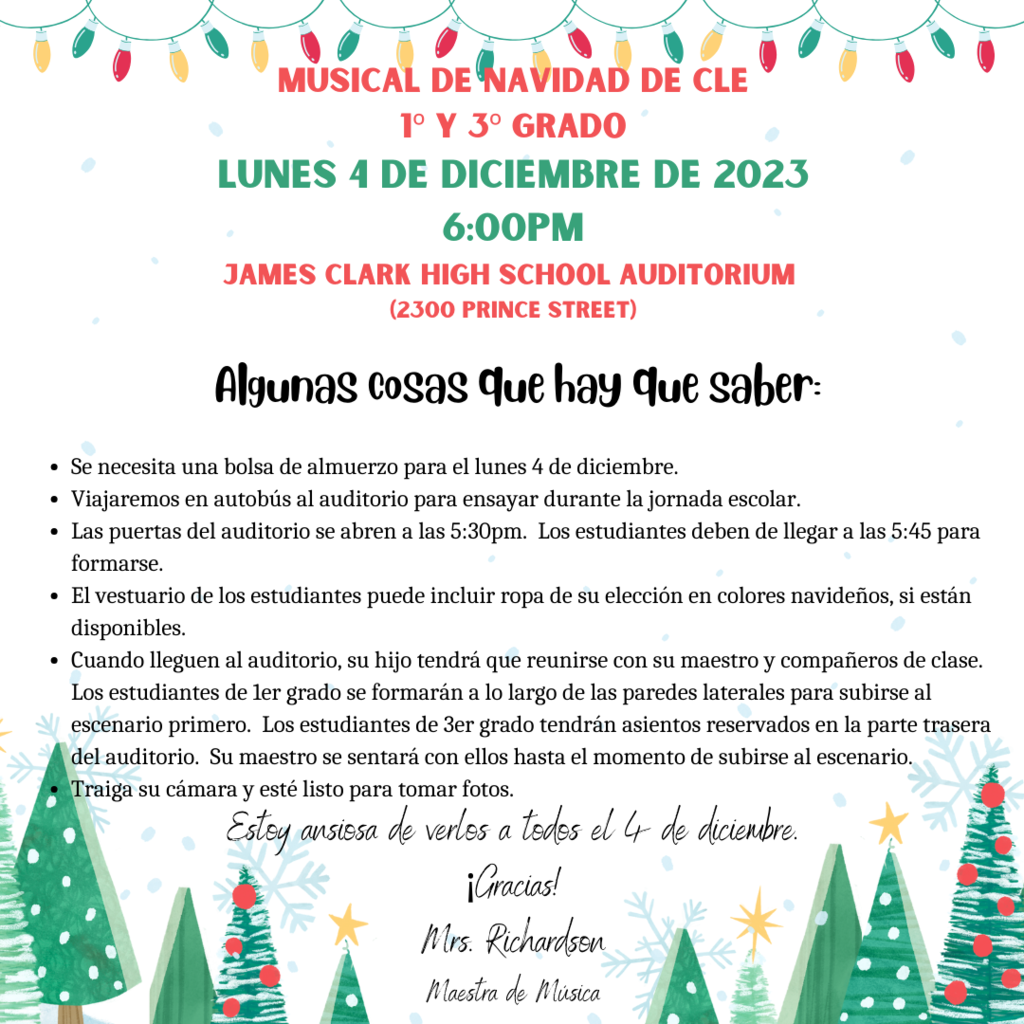 Spanish Christmas Musical letter