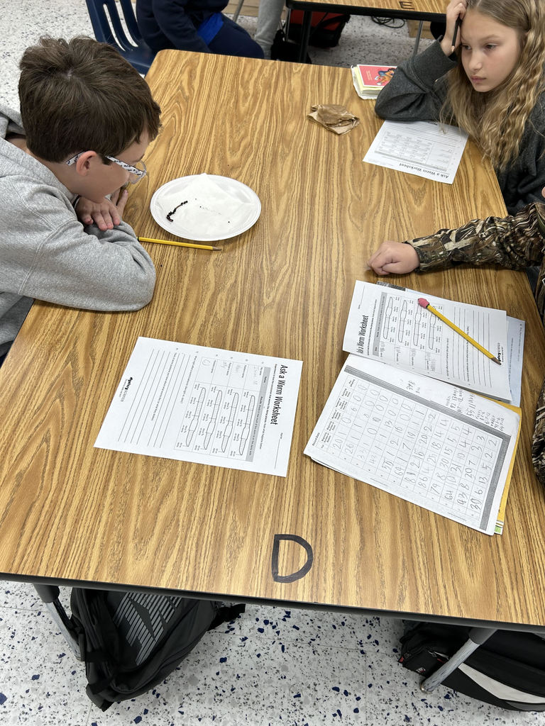 5th grade Science classes have been observing earthworms this week.