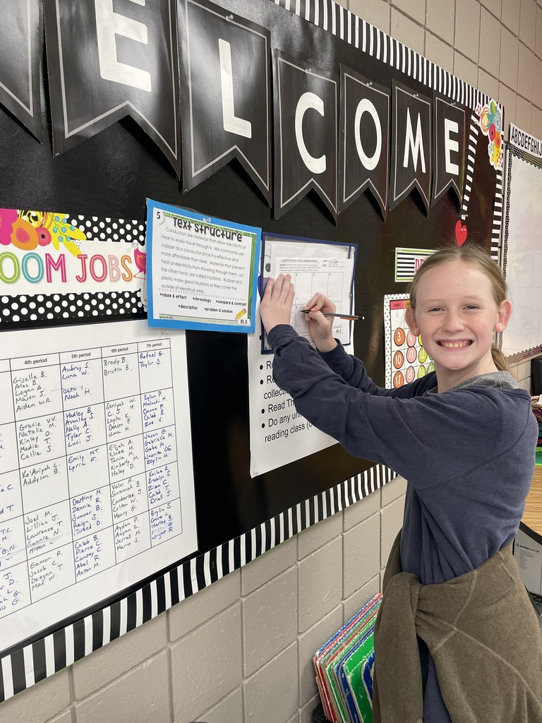 Mrs. Power’s classes analyzing text structure to improve comprehension.